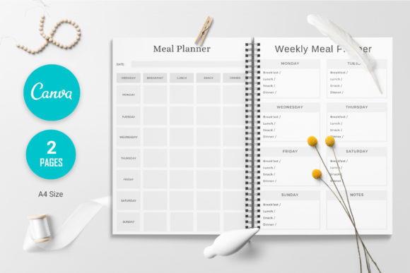 Download Canva Weekly Meal Planner Template - Premium Resources