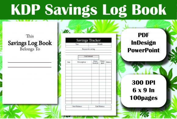 Download KDP Savings Log Book Interior - Log book Collection