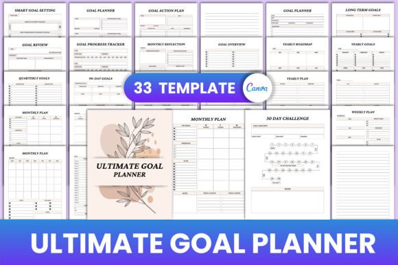 Download Ultimate Goal Planner Canva Interior - Goal planner Collection