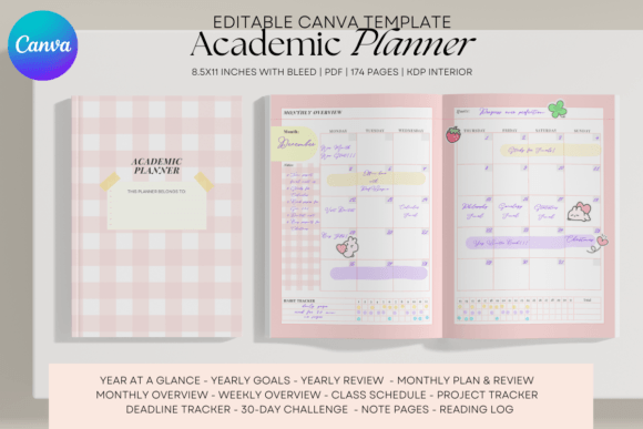 Download Updated Canva Academic Planner Template - Premium Resources