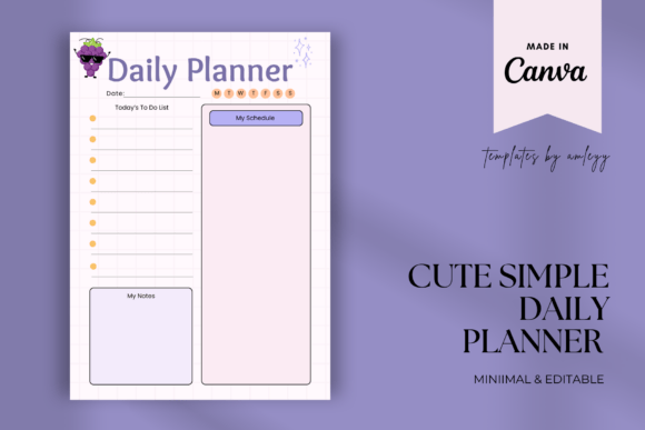 Download Cute Simple Daily Planner Template - Premium Resources