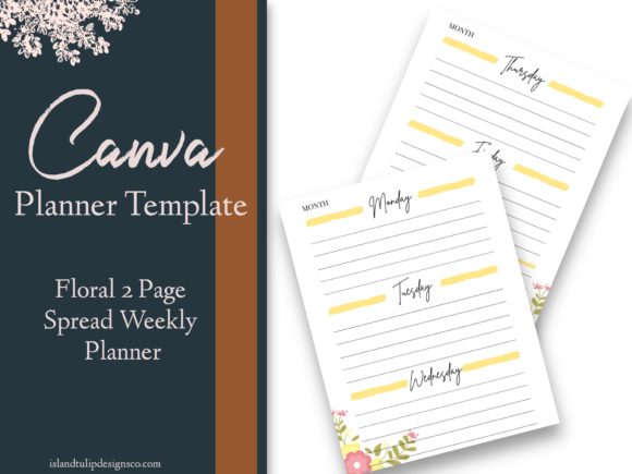 Download Floral Canva Planner Template - Premium Resources