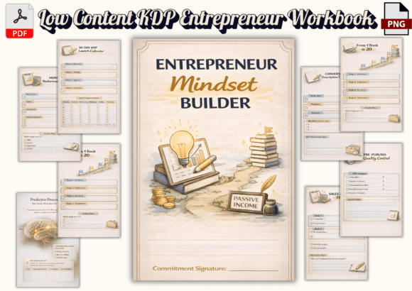 Download Low Content KDP Entrepreneur Workbook - Workbook Collection